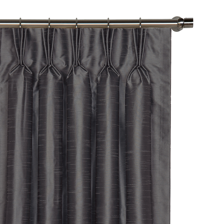 Edris Charcoal Curtain Panel - ,