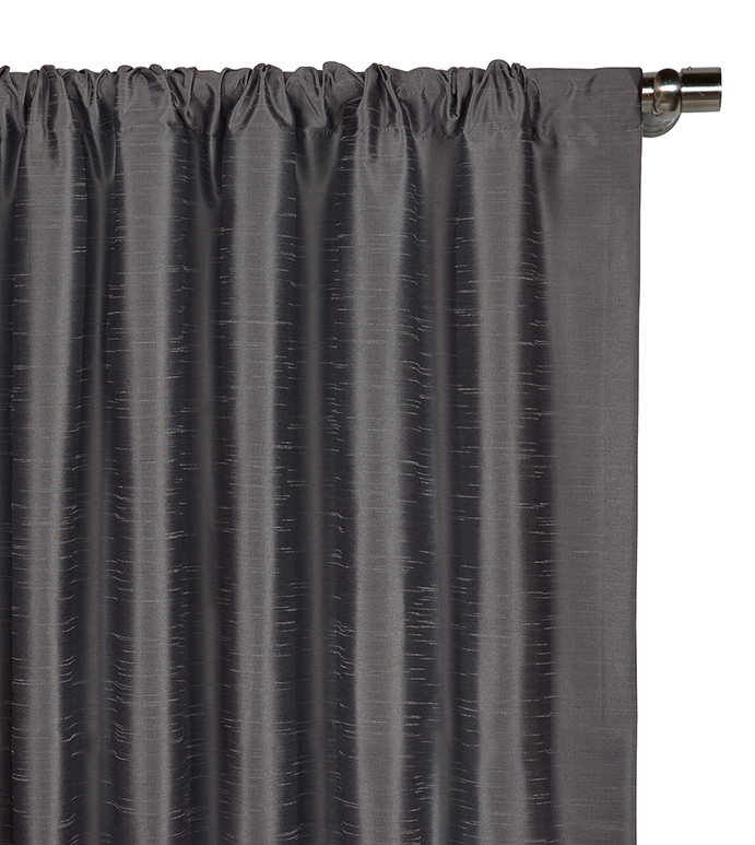 Edris Charcoal Curtain Panel - ,