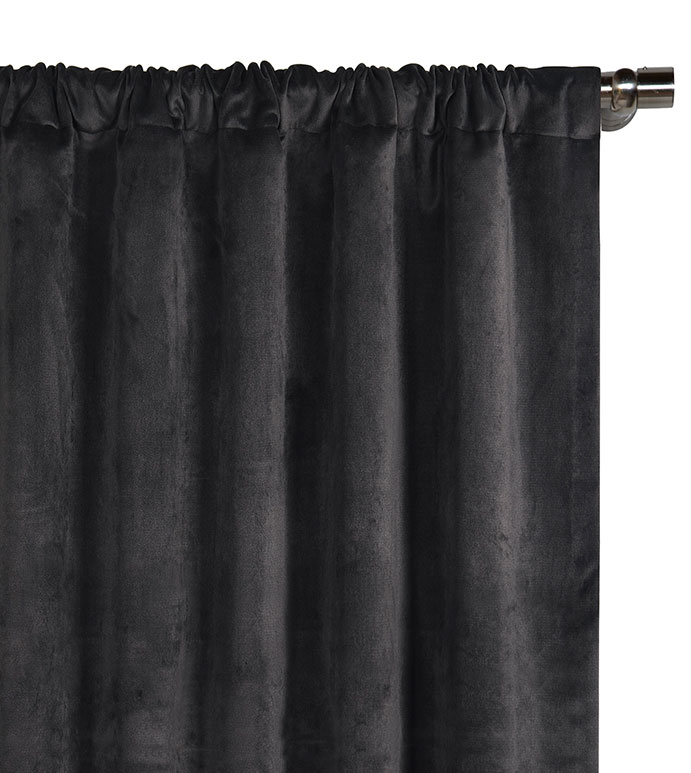 Nellis Charcoal Curtain Panel - ,