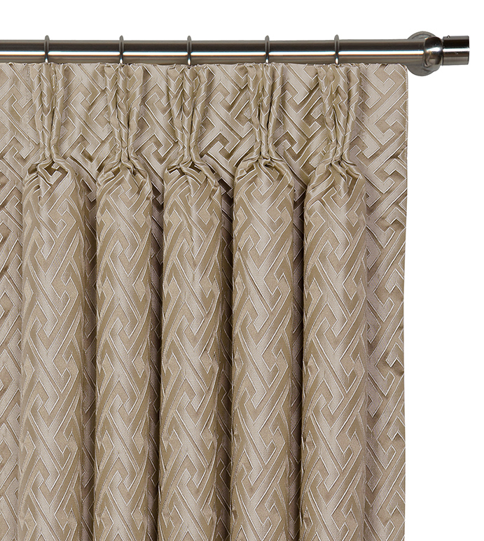 Roscoe Taupe Curtain Panel - ,