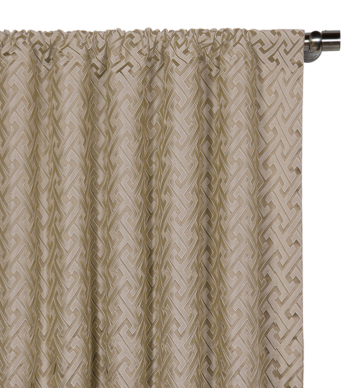 Roscoe Taupe Curtain Panel - ,