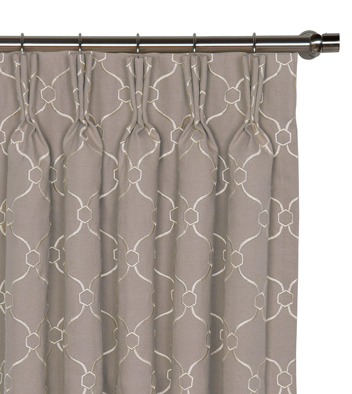 Theodore Buff Curtain Panel - ,