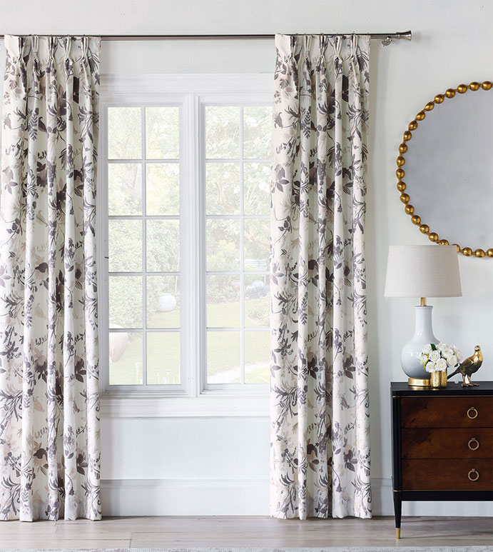 NAOMI PINCH PLEATED CURTAIN PANEL IN PASTEL