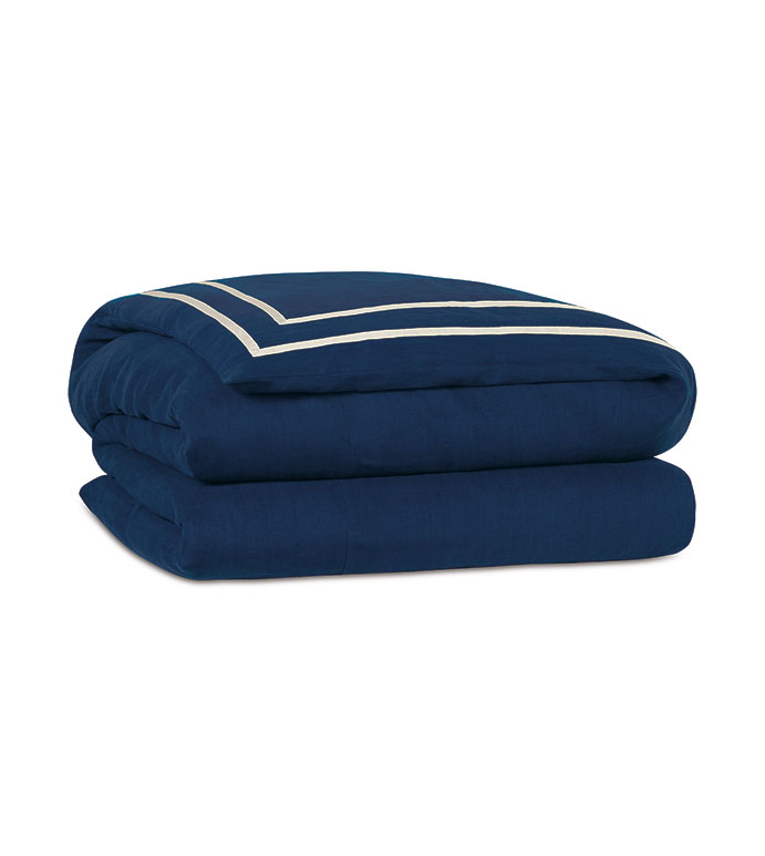 Resort Indigo Fret Duvet Cover - ,