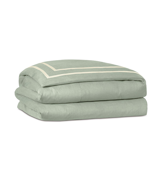 Resort Mint Fret Duvet Cover - ,