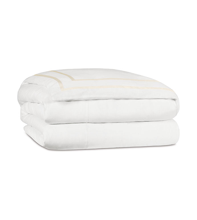 Resort Shell Fret Duvet Cover - DUVET,DUVET COVER,QUEEN DUVET COVER,BEDDING,BED COVERS,LINEN DUVET,STRIPE DUVET COVER,RESORT DUVET COVER,BUTTON CLOSURE DUVET,REVERSIBLE DUVET,HIGH END DUVET,LUXURY LINENS