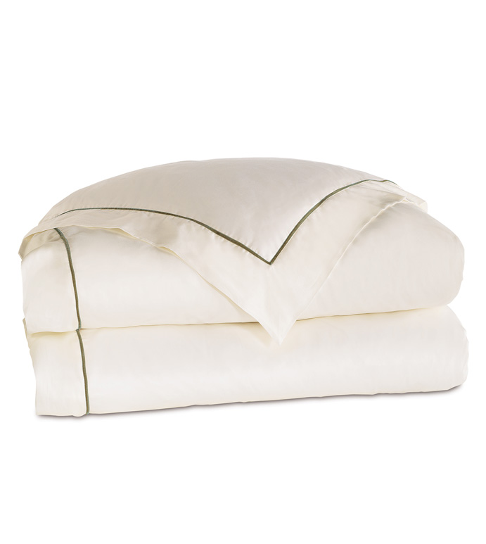 LINEA IVORY/OLIVA DUVET COVER - ,