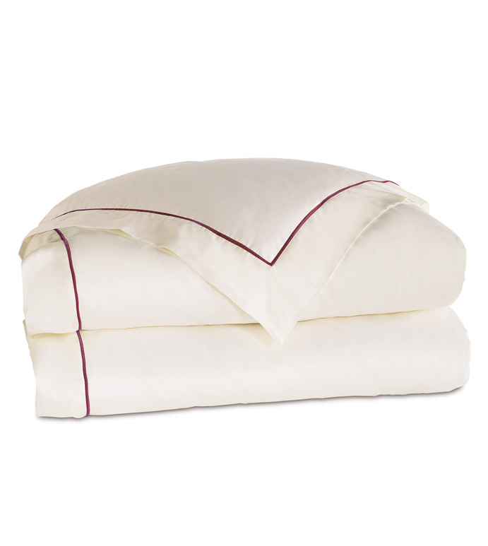 LINEA IVORY/SHIRAZ DUVET COVER - ,