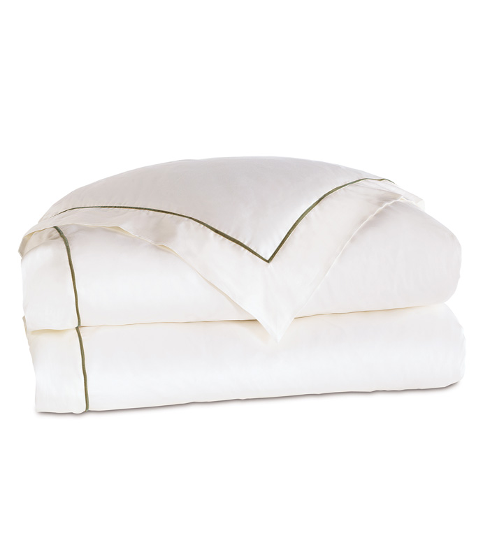 LINEA WHITE/OLIVA DUVET COVER - ,