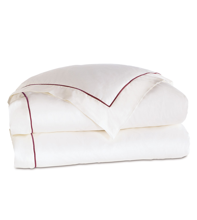 LINEA WHITE/SHIRAZ DUVET COVER - ,