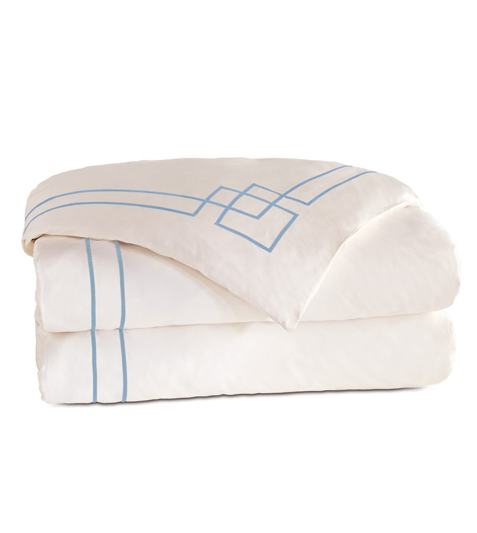 GRAFICO IVORY/AZURE DUVET COVER - ,