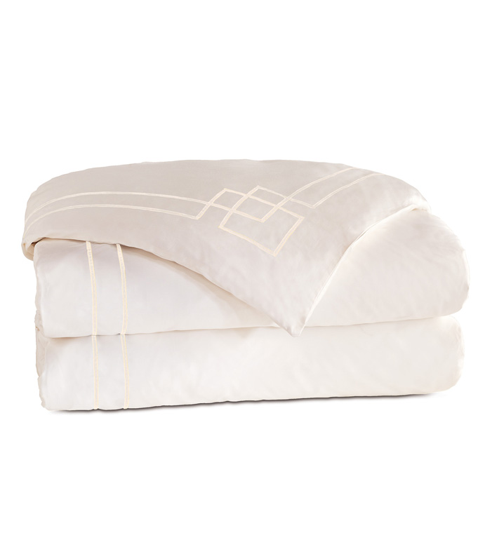 Grafico Ivory/Ecru Duvet Cover - ,