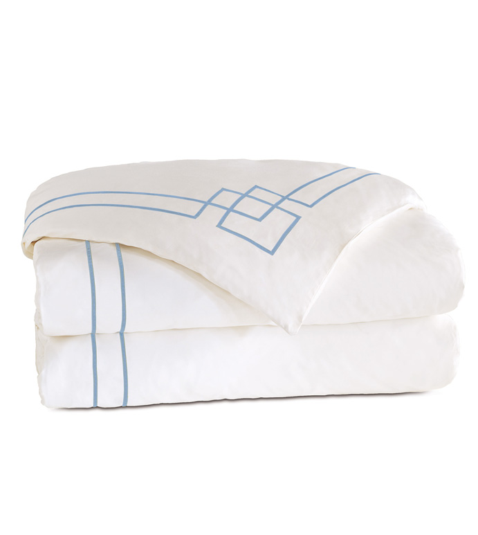 GRAFICO WHITE/AZURE DUVET COVER - ,