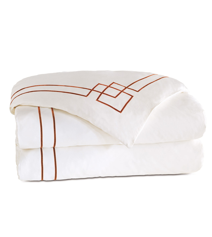 GRAFICO WHITE/SHIRAZ DUVET COVER - ,