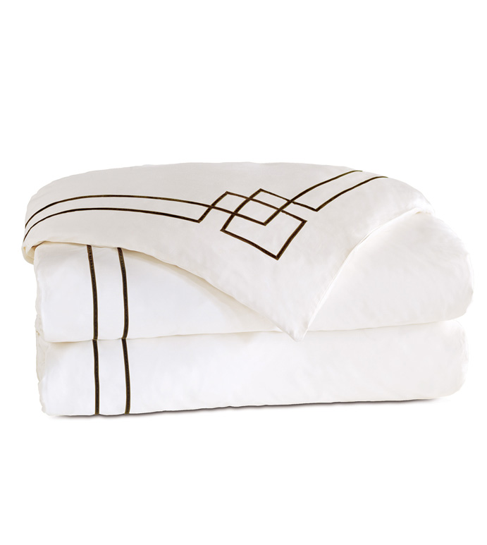 GRAFICO WHITE/WALNUT DUVET COVER - ,