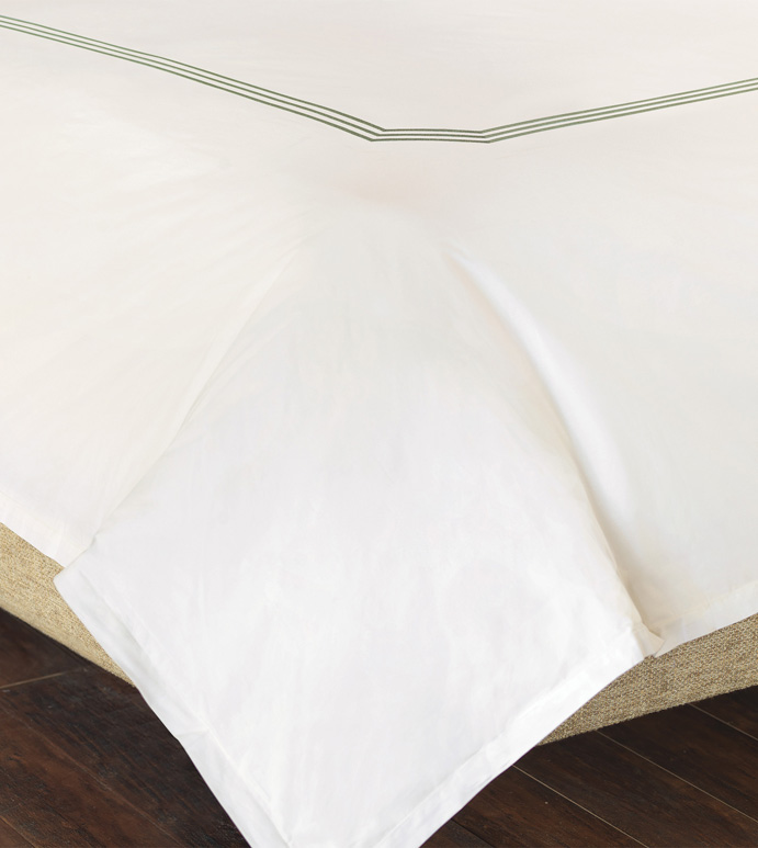 Tessa Ivory/Aqua Duvet Cover - ,