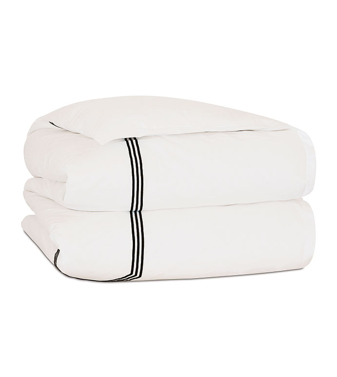 TESSA IVORY/BLACK DUVET COVER - ,