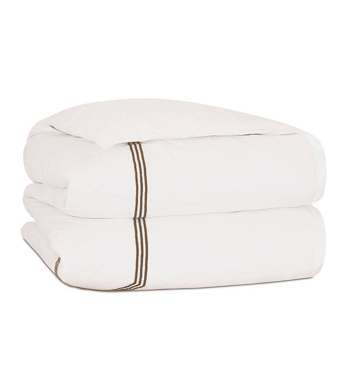 Tessa Ivory/Brown Duvet Cover - ,