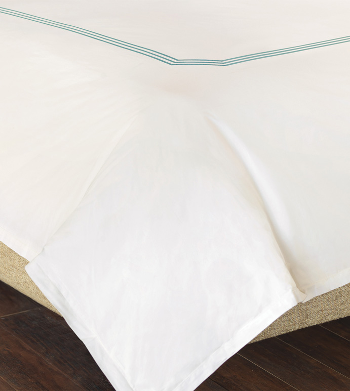 TESSA IVORY/LAKE DUVET COVER - ,