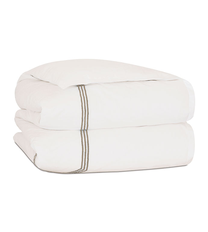 Tessa Ivory/Sable Duvet Cover - ,