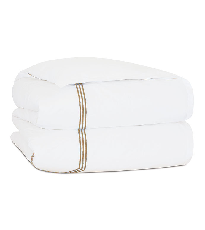 Tessa White/Antique Duvet Cover - ,