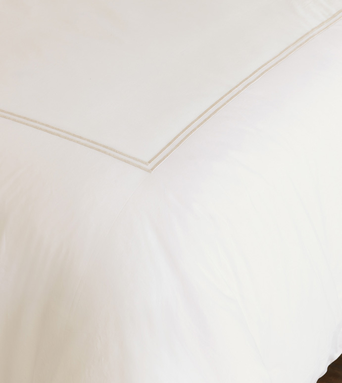 ENZO IVORY/BISQUE DUVET COVER - ,