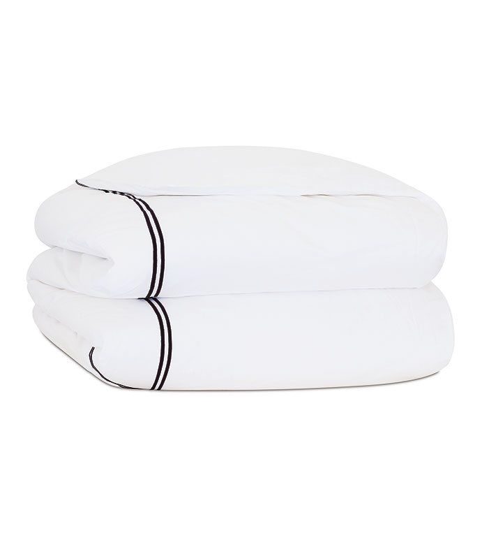 ENZO WHITE/BLACK DUVET COVER - ,