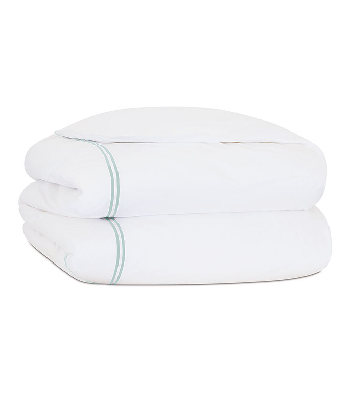 ENZO WHITE/LAKE DUVET COVER - ,