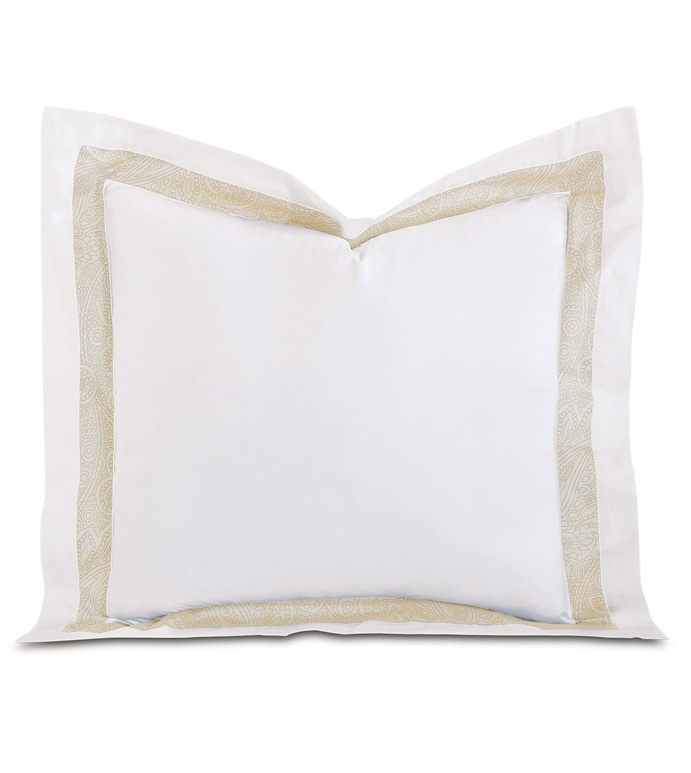 Cornice White/Pearl Euro Sham - ,