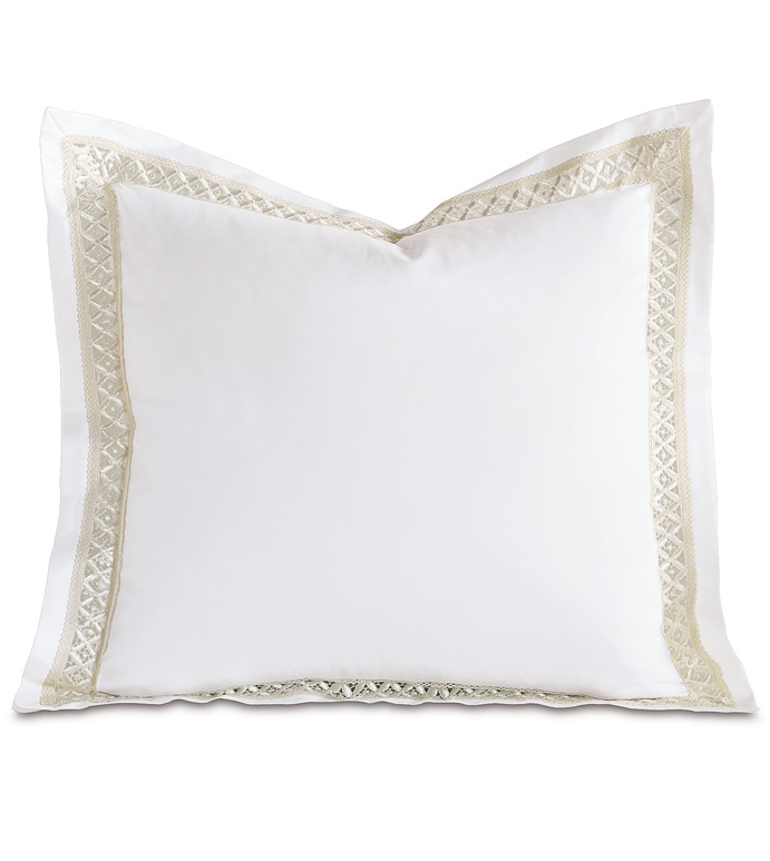 JULIET WHITE/IVORY EURO SHAM - ,