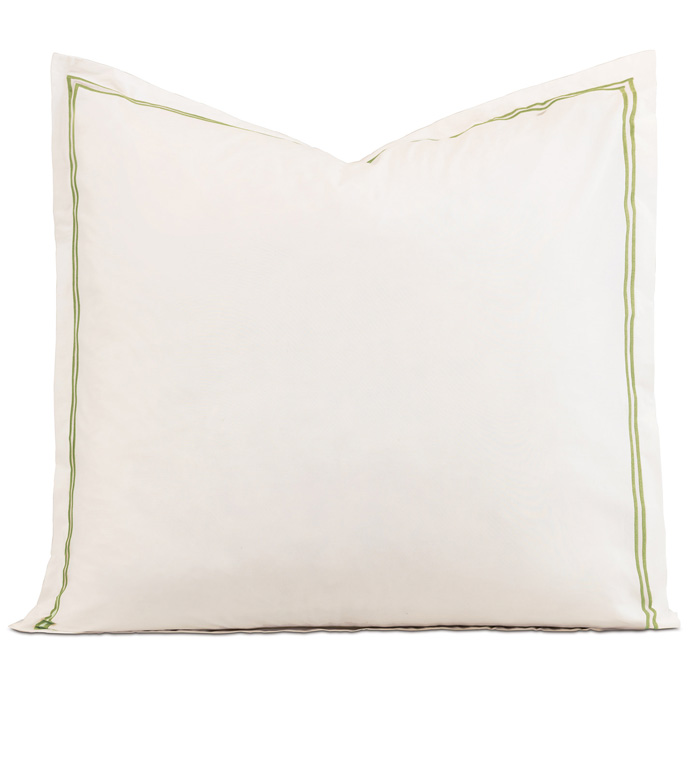 ENZO IVORY/LIME EURO SHAM - ,