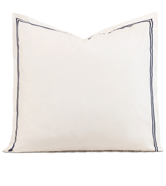 ENZO IVORY/NAVY EURO SHAM - ,