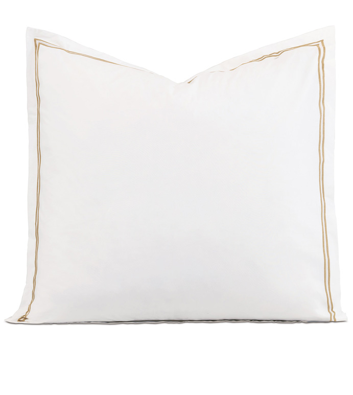 Enzo White/Antique Euro Sham - ,