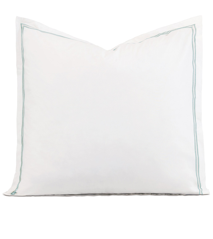 Enzo White/Lake Euro Sham - ,