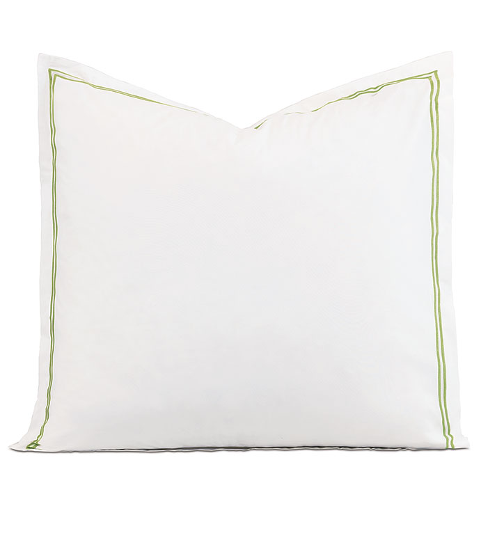ENZO WHITE/LIME EURO SHAM - ,