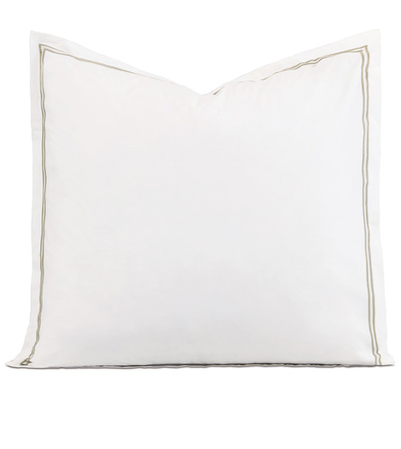 Enzo White/Sable Euro Sham - ,