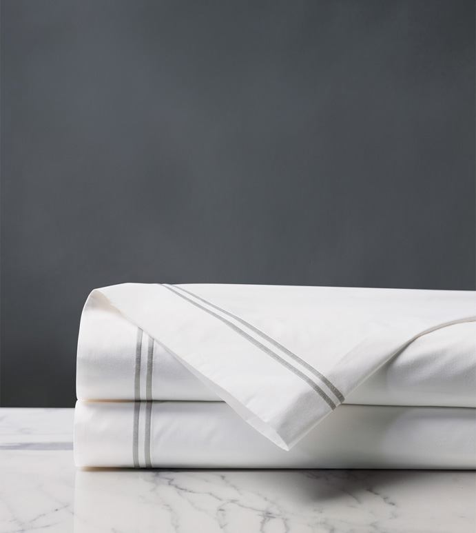 ENZO WHITE/SILVER FLAT SHEET