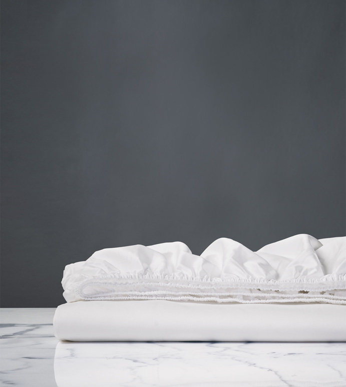 NUVOLA LUXE WHITE FITTED SHEET