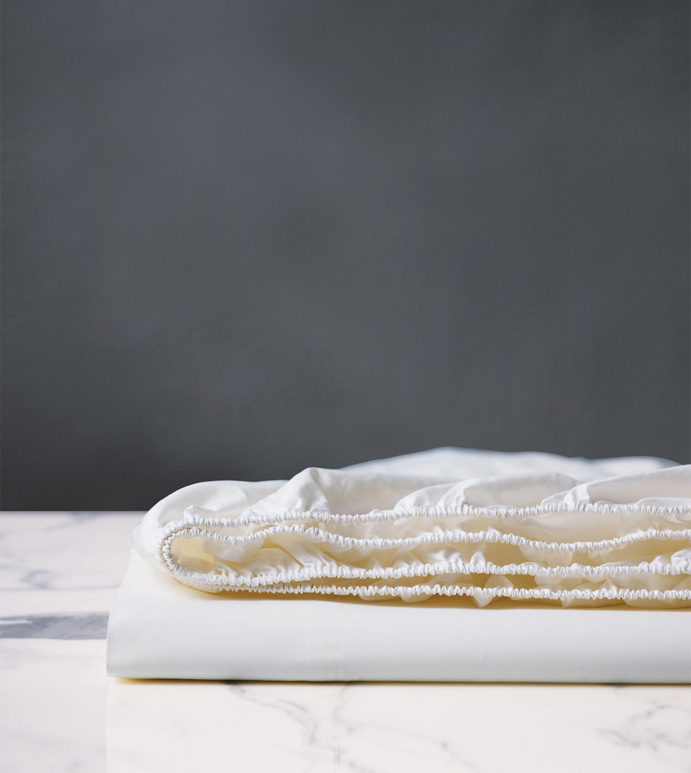 CHIARO LUXE WHITE FITTED SHEET