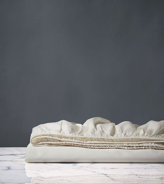 LUSSO IVORY FITTED SHEET