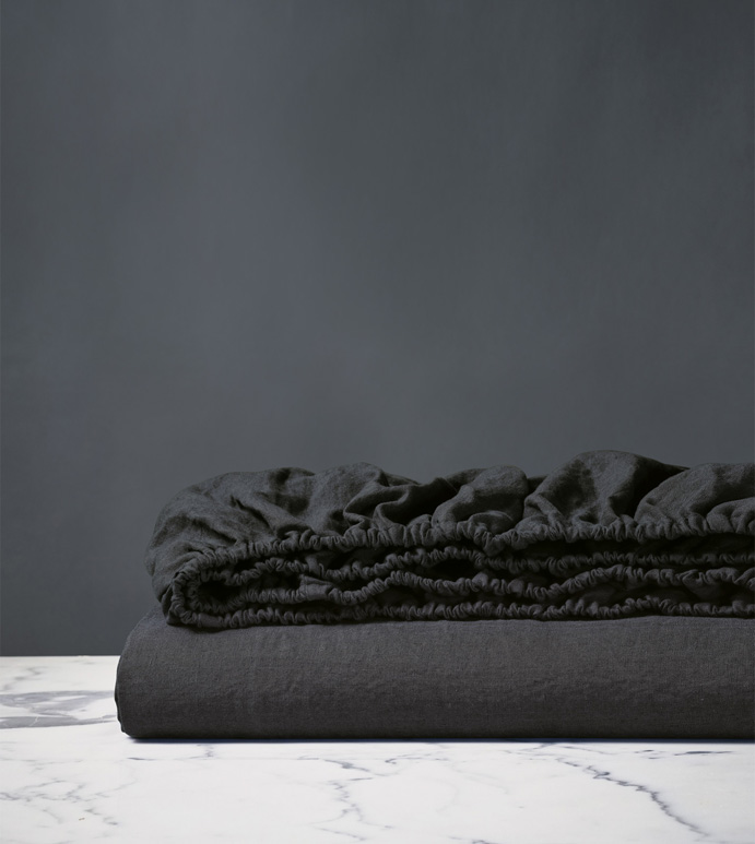Shiloh Charcoal Fitted Sheet