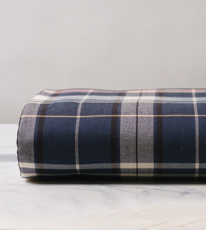 SCOUT NAVY FITTED SHEET - sheets,juvenile fitted sheet,sheeting,fine linens,bedding,luxury sheets,high-end sheets,high-quality sheets,200 thread count sheets,percale sheets,masculine sheets,male sheets