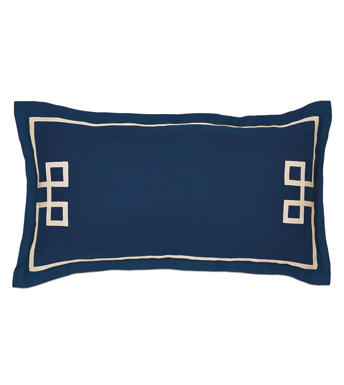 Resort Indigo Fret King Sham - ,