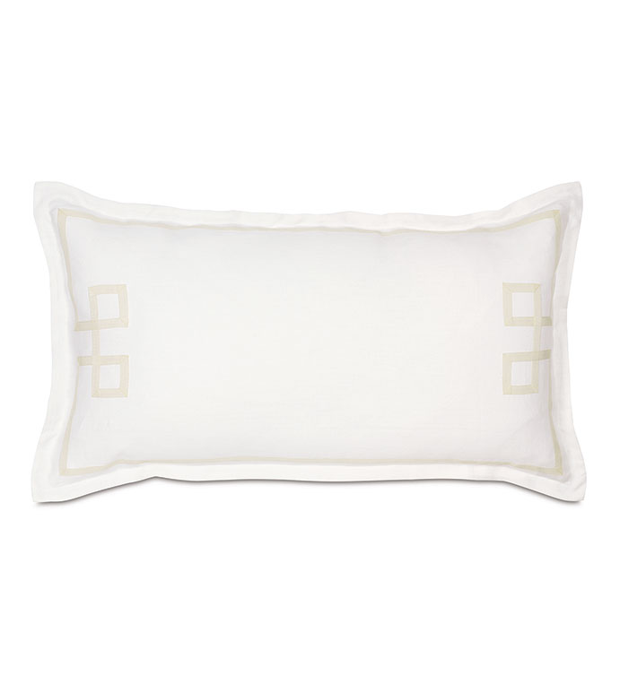 Resort Shell Fret King Sham - pillow,linen pillow,Greek key pillow,throw pillow,king pillow,traditional pillow,decorative pillow,king sham pillow,rectangle pillow,custom pillow,resort pillow,high end pillow
