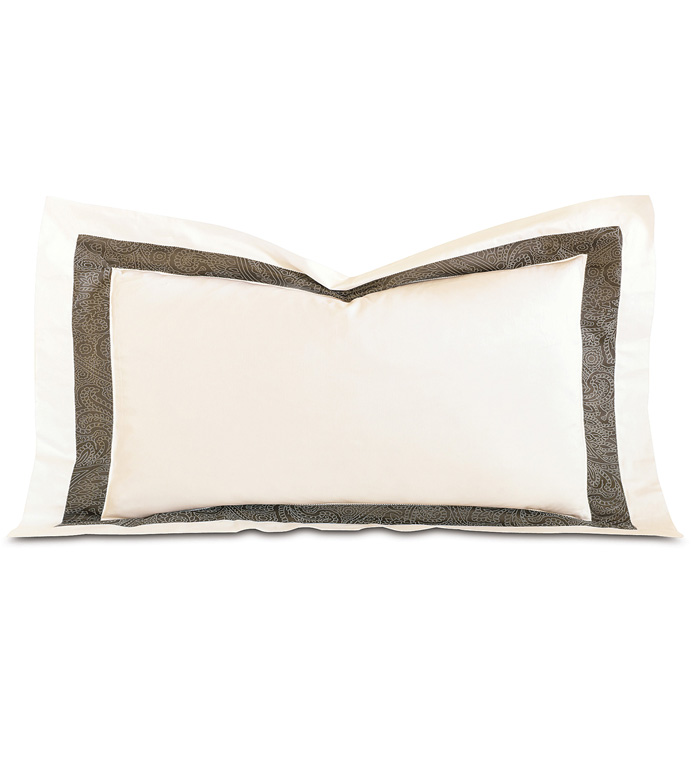 CORNICE IVORY/TRUFFLE KING SHAM - ,