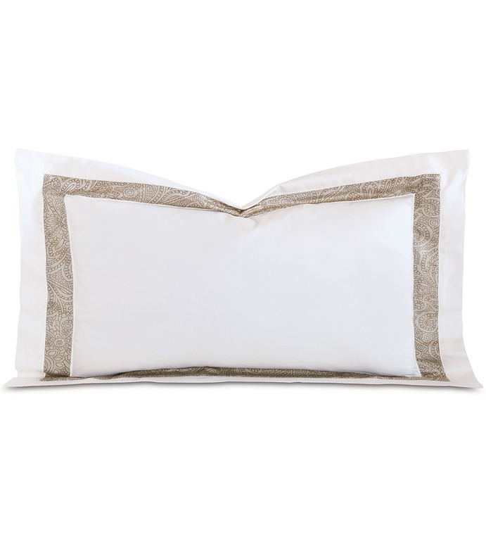 Cornice White/Biscotti King Sham - ,