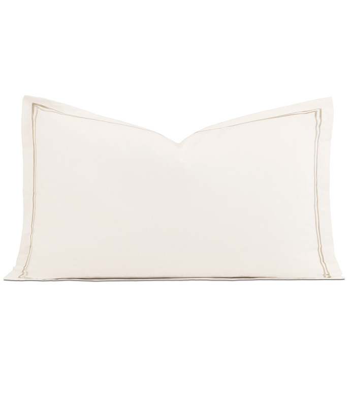 Enzo Ivory/Bisque King Sham - ,