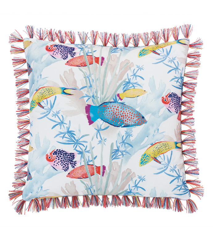 Paloma Tropical Fish Accent Pillow Eastern Accents