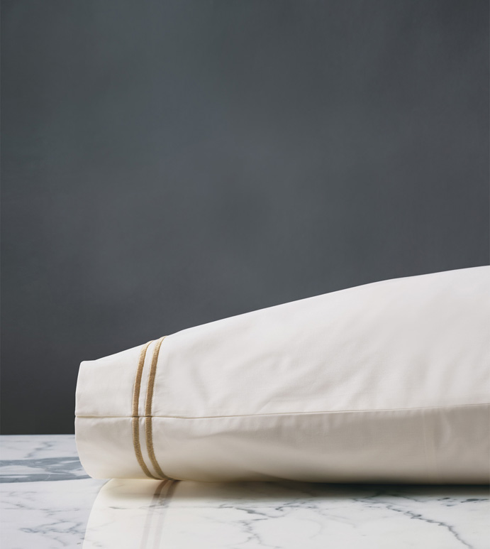 ENZO IVORY/ANTIQUE PILLOWCASE