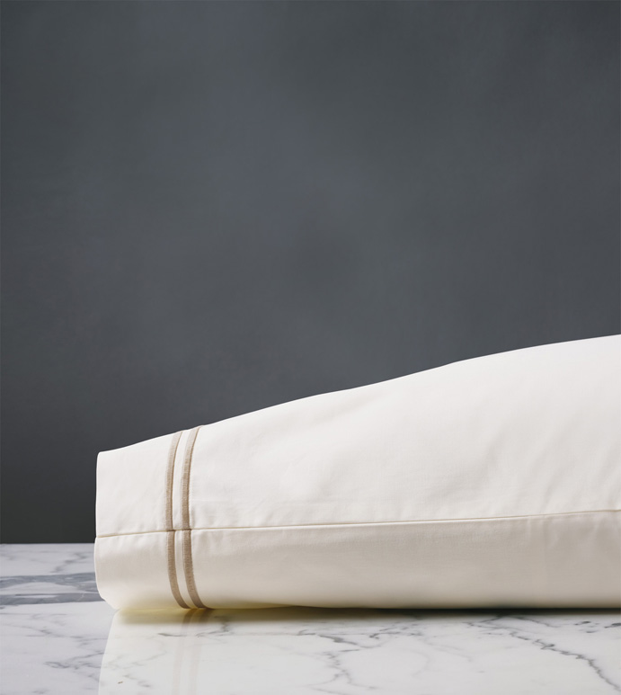 ENZO IVORY/BISQUE PILLOWCASE